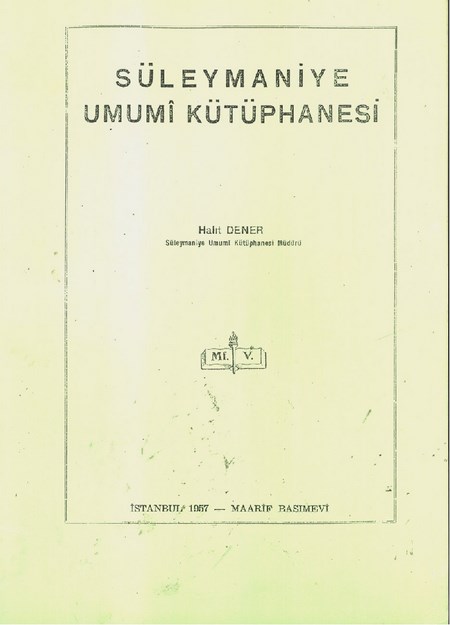 Süleymaniye Umumi Kütüphanesi