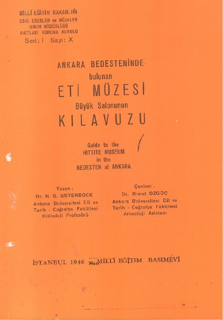Ankara Bedesteninde Bulunan Eti Müzesi Büyük Salonunun Klavuzu