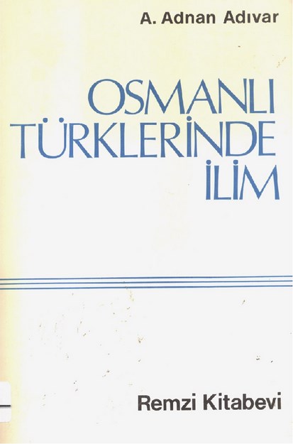 OSMANLI TÜRKLERİNDE İLİM