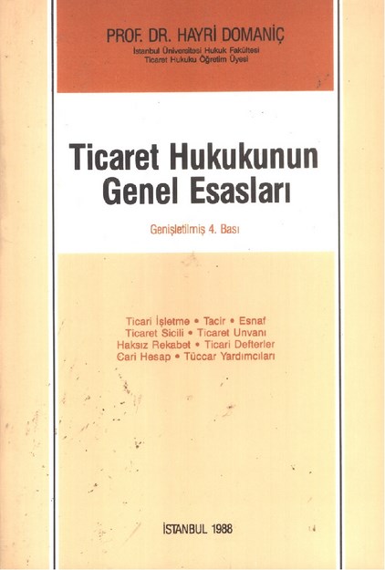 Ticaret Hukukunun Genel Esasları