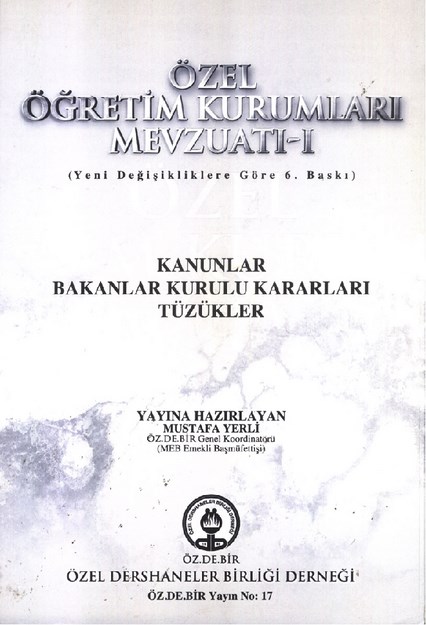 Özel Öğretim Kurumları Mevzuatı - 1