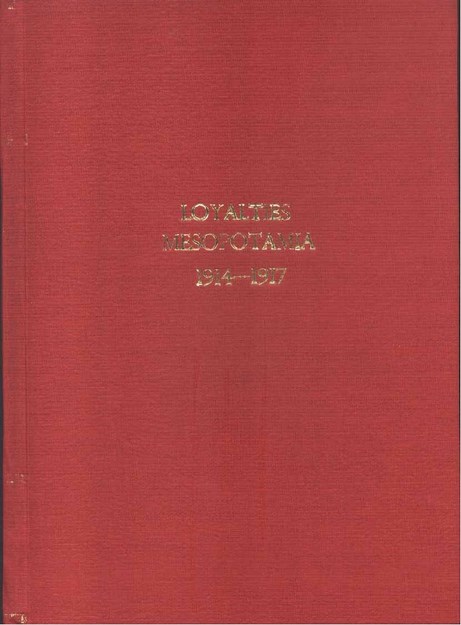 LOYALTIES MESOPOTAMIA 1914-1917