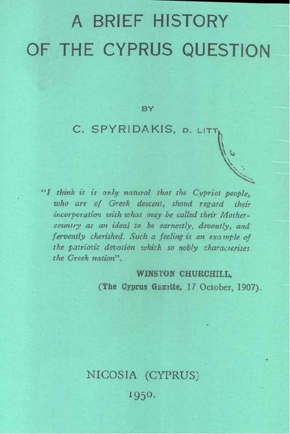 A BRIEF HISTORY OF THE CYPRUS QUESTION