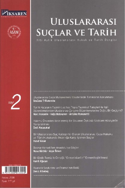 Uluslararası Suçlar Ve Tarih Sayı-2
