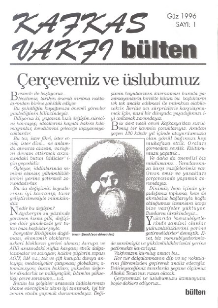 Kafkas Vakfı Bülten Sayı-1
