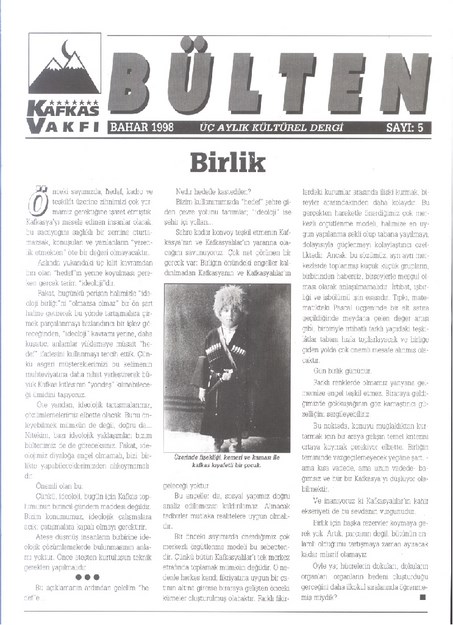 Kafkas Vakfı Bülten Sayı-5