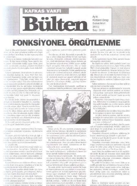 Kafkas Vakfı Bülten Sayı-9-10