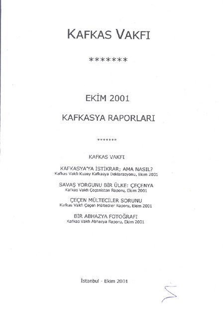 Kafkas Vakfı Raporları-1