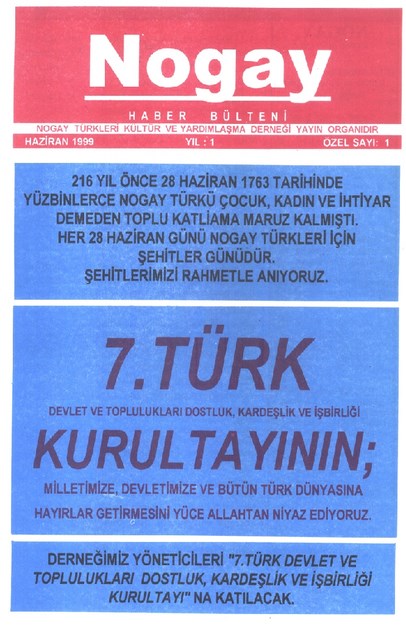 Nogay Haber Bülteni Özel Sayı-1