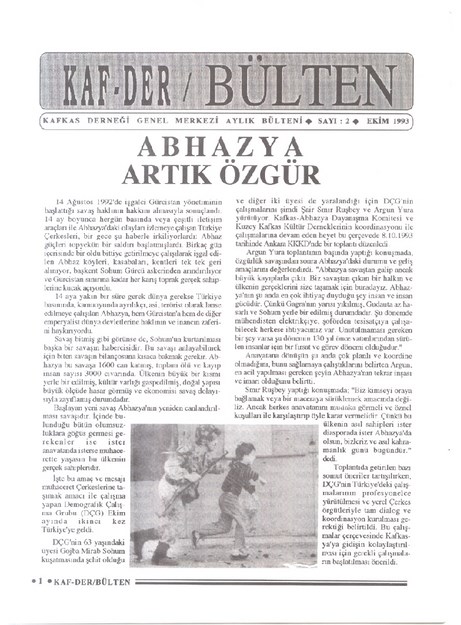 Kaf-Der Bülten Sayı-2