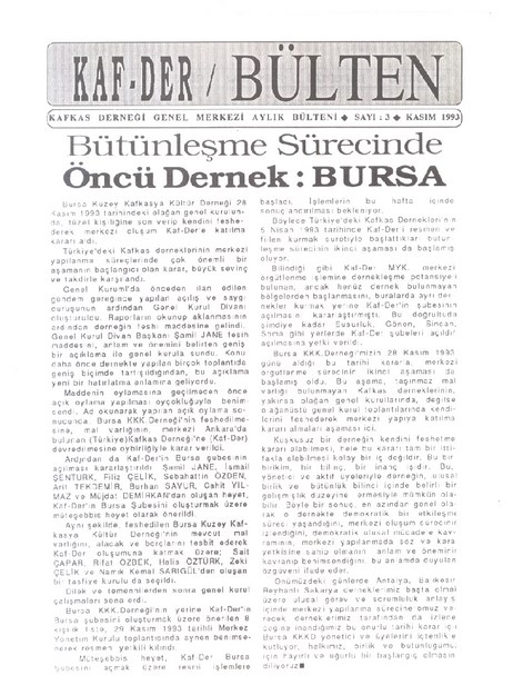 Kaf-Der Bülten Sayı-3