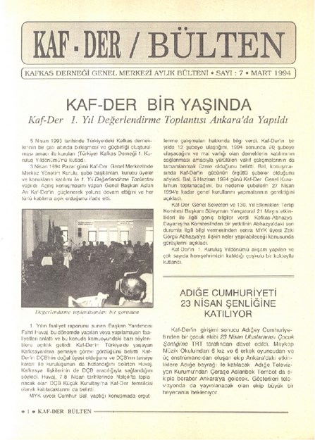 Kaf-Der Bülten Sayı-7
