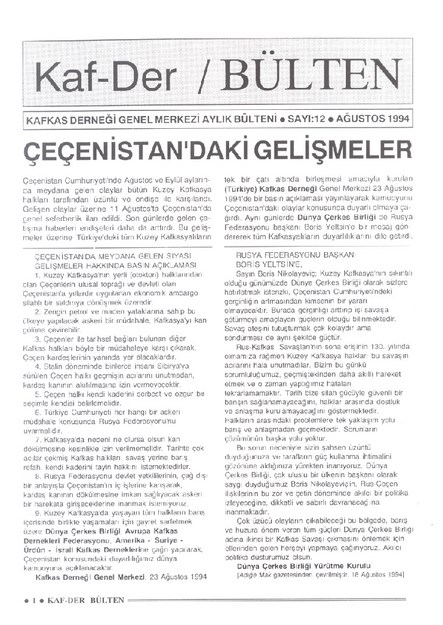 Kaf-Der Bülten Sayı-12