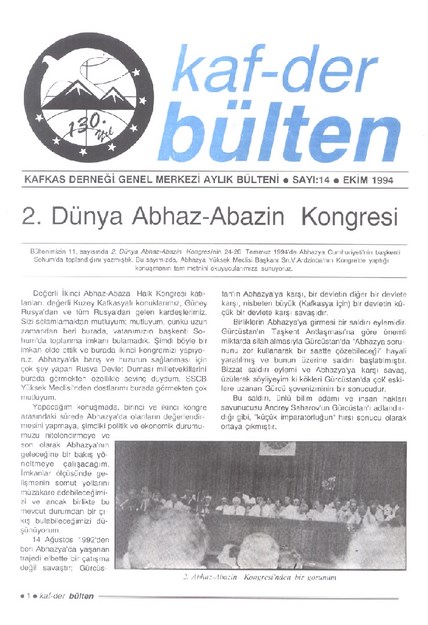 Kaf-Der Bülten Sayı-14