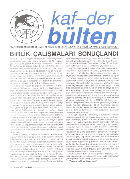 Kaf-Der Bülten Sayı-34