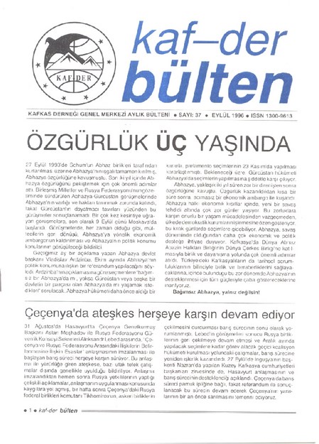 Kaf-Der Bülten Sayı-37
