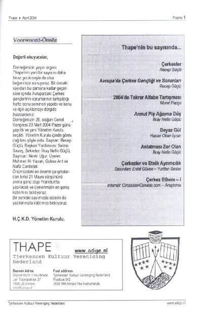THAPE-NİSAN-2004