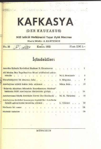 Kafkasya (Der Krakaus) Sayı-16