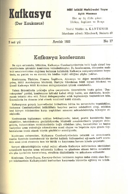 Kafkasya (Der Krakaus) Sayı-17