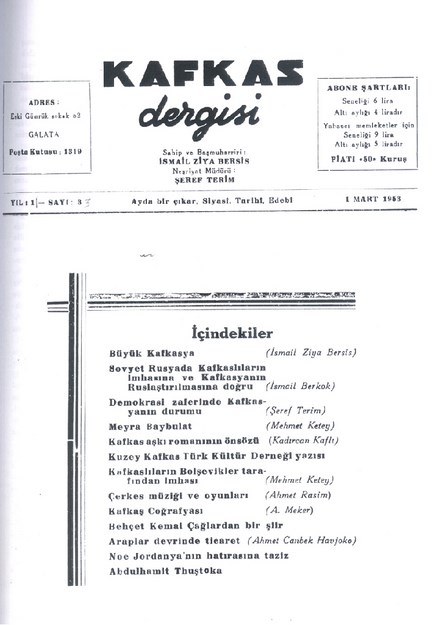 Kafkas Dergisi Sayı-3