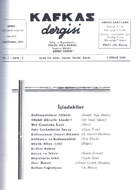 Kafkas Dergisi Sayı-4