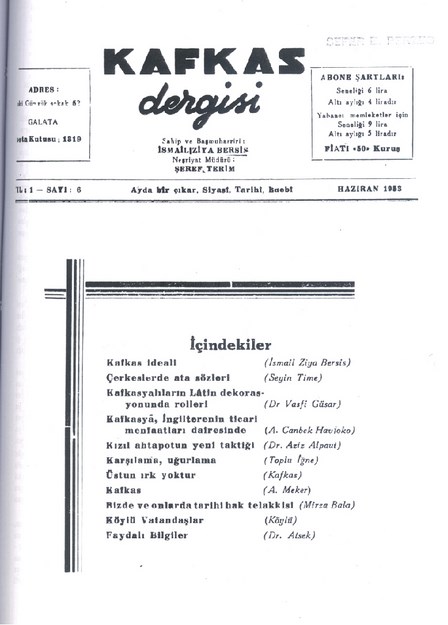 Kafkas Dergisi Sayı-6