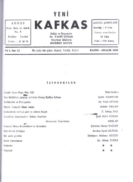 Yeni Kafkas Sayı-12