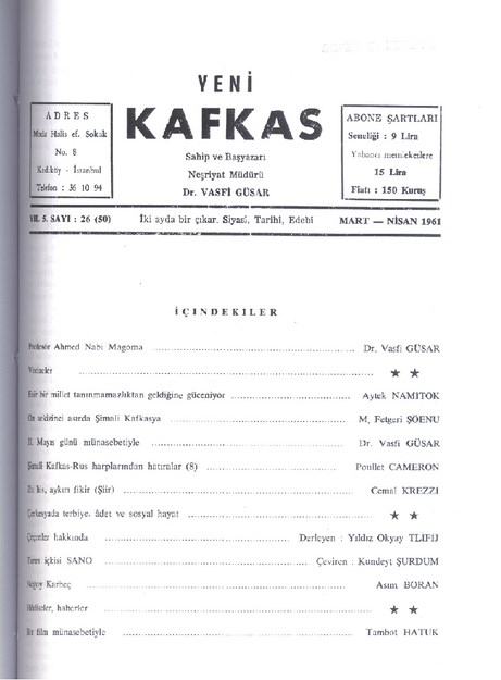 Yeni Kafkas Sayı-26