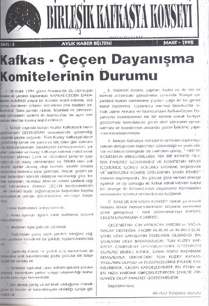 Birleşik Kafkasya Konseyi Sayı-3