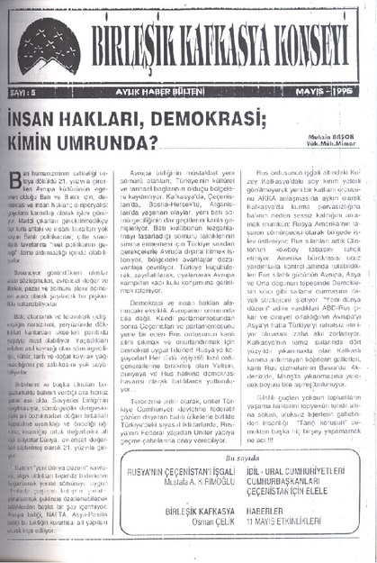 Birleşik Kafkasya Konseyi Sayı-5