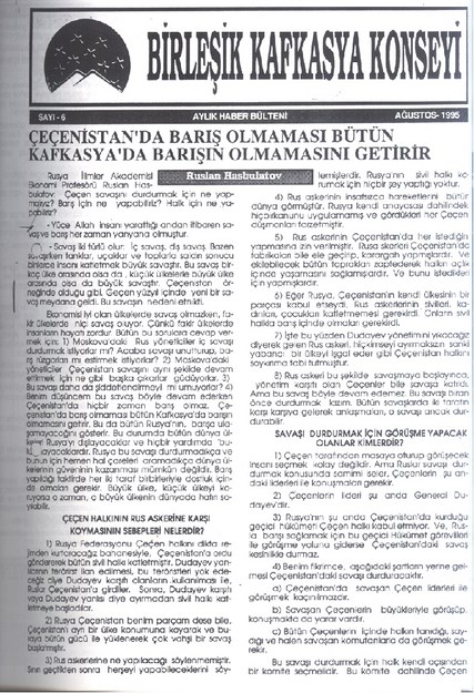 Birleşik Kafkasya Konseyi Sayı-6