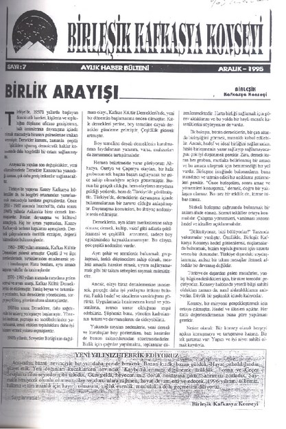 Birleşik Kafkasya Konseyi Sayı-7