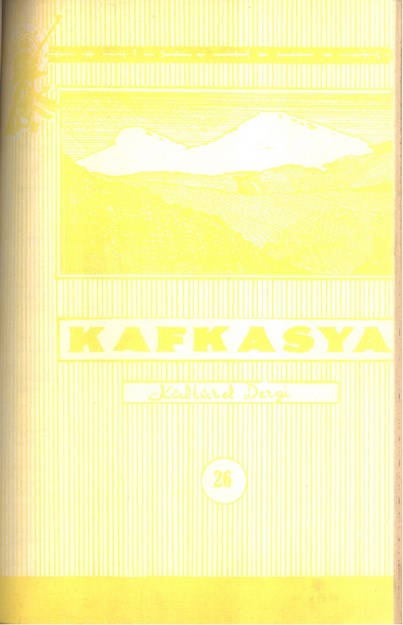 Kafkasya Kültürel Dergi Sayı-26