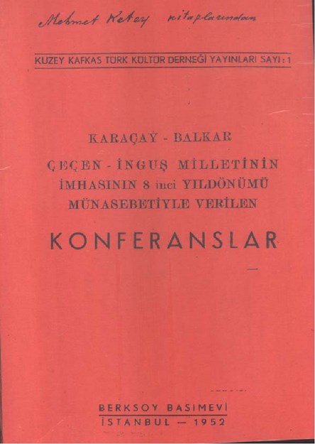 KARAÇAY - BALKAR ÇEÇEN - İNGUİ MİLLETİNİN İMHASININ 8. YILDÖNÜMÜ MÜNASEBETİYLE VERİLEN KONFERANSLAR