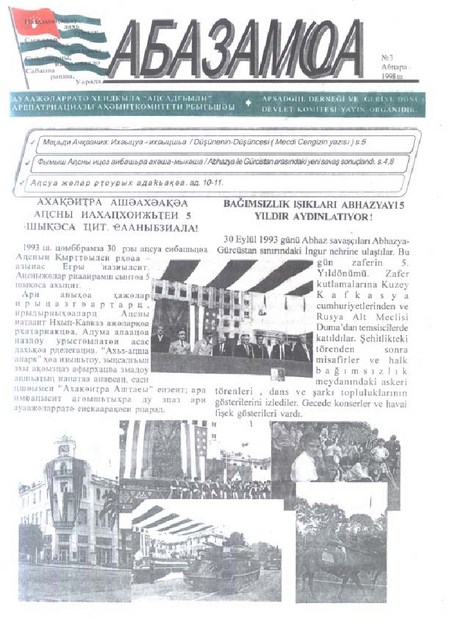 APSADGIL DERNEĞİ YAYIN ORGANI 'ABAZAMYÜA'