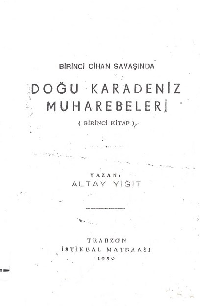 Birinci Cihan Savaşında Doğu Karadeniz Muharebeleri