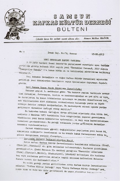 Samsun Kafkas Kültür Derneği Bülteni No-4