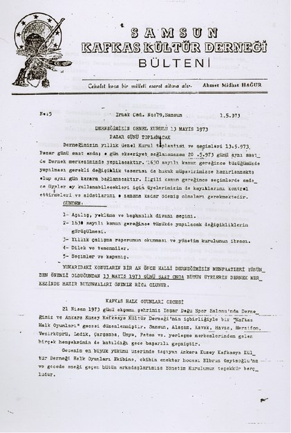 Samsun Kafkas Kültür Derneği Bülteni No-5