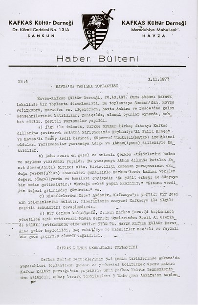 Samsun Kafkas Kültür Derneği Bülteni No-10