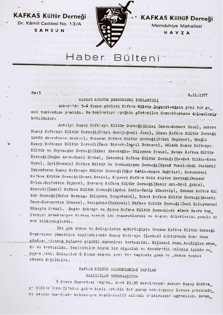 Samsun Kafkas Kültür Derneği Bülteni No-11