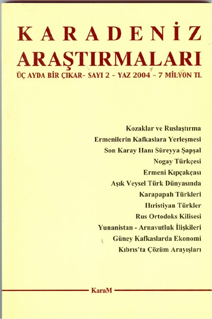 Karadeniz Araştırmaları Sayı-2