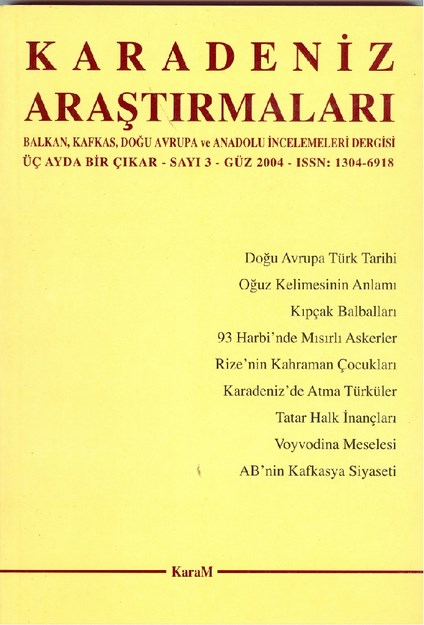 Karadeniz Araştırmaları Sayı-3