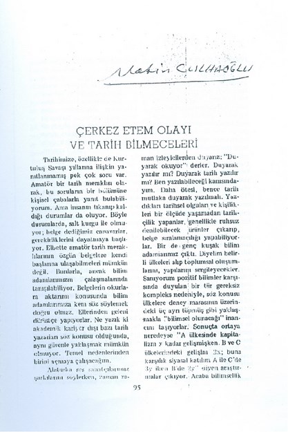 Çerkes Ethem Olayı Ve Tarih Bilmeceleri