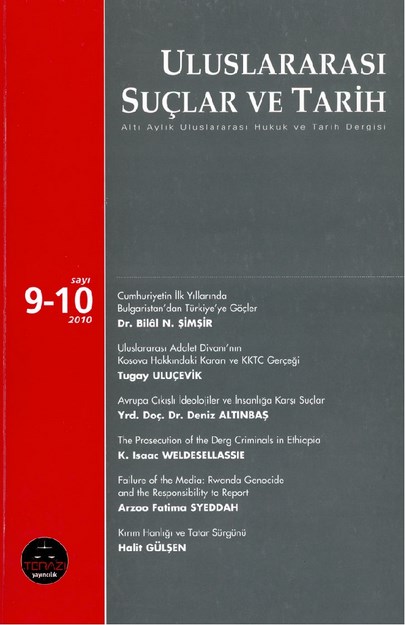 Uluslararası Suçlar Ve Tarih Sayı-9-10