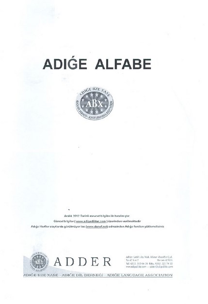 Adıge Alfabe