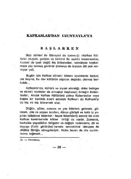 KAFKASLAR'DAN UZUNYAYLA'YA