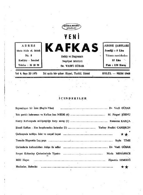 YENİ KAFKAS DERGİSİ