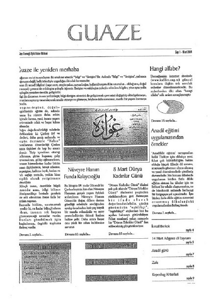 ĞUAZE DERGİSİ 1