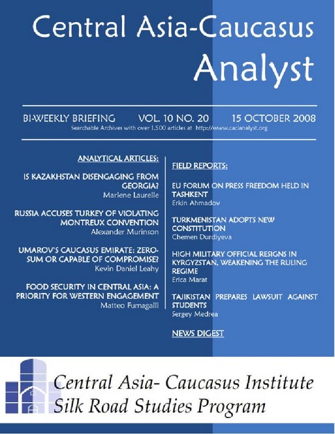 CENTRAL ASIA - CAUCASUS ANALYST