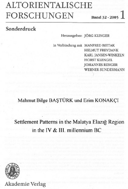 ALTORIENTALISCHE FORSCHUNGEN